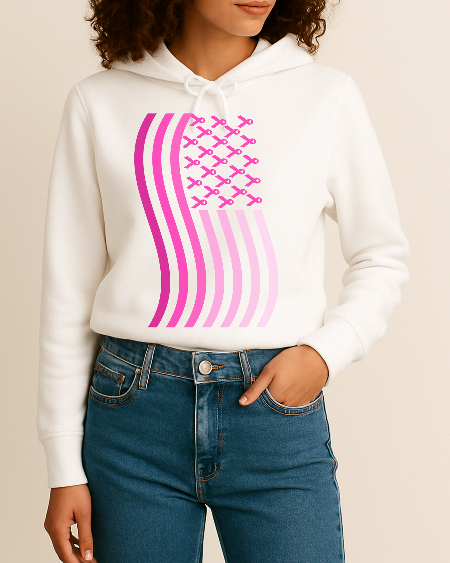 Breast Cancer Ribbon Flag Apparel